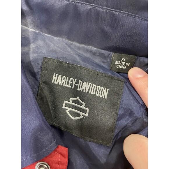 Harley-Davidson #1 Coaches Men's Jacket 97528-23VM Red Blue Men's XL - Picture 3 of 10
